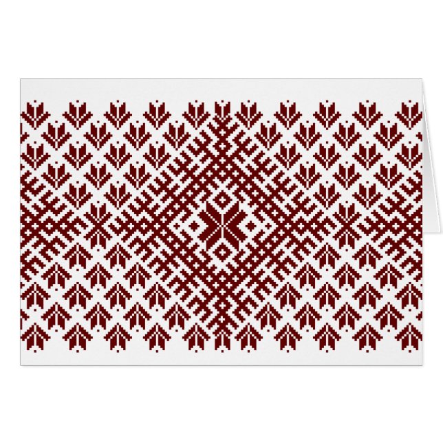 Traditionell nordisk design hälsningskort (Framsidan Horizontal)