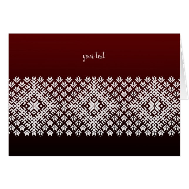 Traditionell nordisk formgivning utan tidsbegränsn hälsningskort (Framsidan Horizontal)