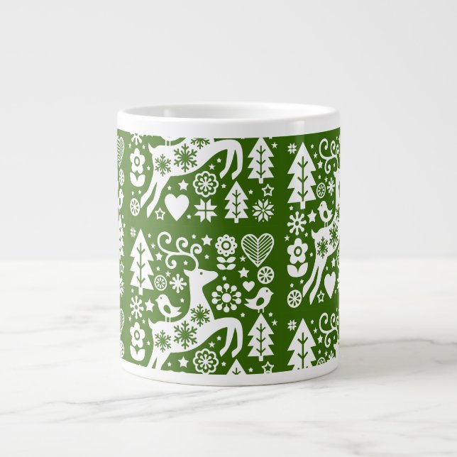 Traditionell nordisk juldepå jumbo mugg (Framsidan)