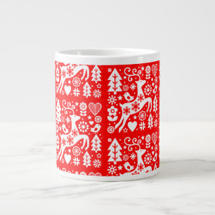 Traditionell nordisk juldepå jumbo mugg