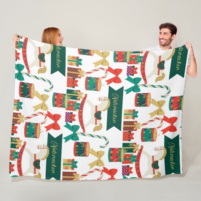 Traditionell Nutcracker Ballet jul Fleecefilt (På plats)