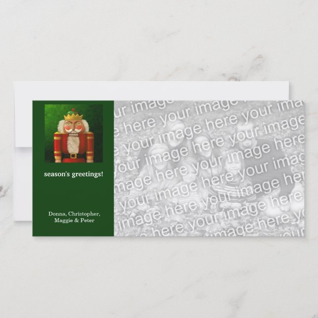 Traditionell Nutcracker-Helgdag Julkort (Framsida)