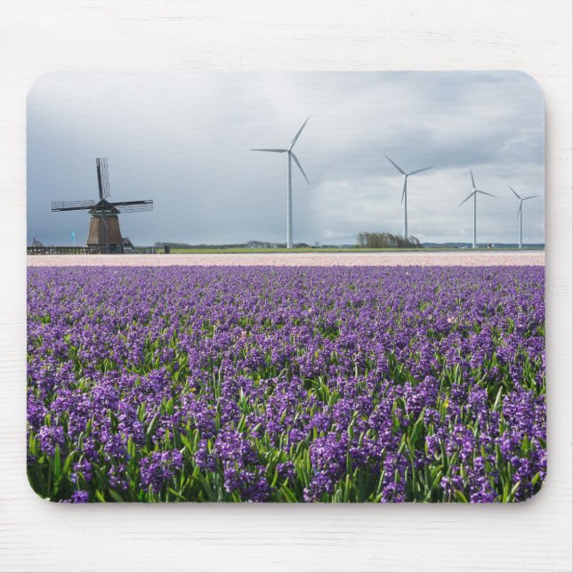 Traditionell och modern kvarn, Holland mousepad Musmatta (Framsidan)