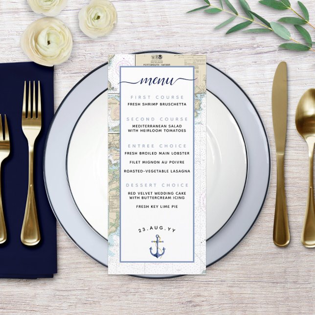 Traditionell officiell Nautisk ⚓ Bröllop eller hän Meny (Traditional Authentic Nautical ⚓ Wedding or Event Menu
)