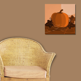 Traditionell Orange Pumpkin Kitchen Decor Poster