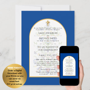 Traditionell ordalydelse katolsk Bröllop-nuptial m Inbjudningar