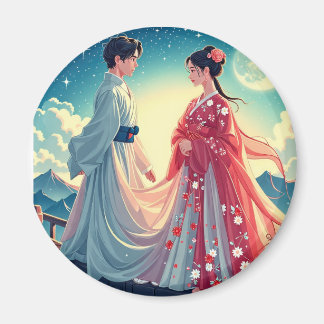 Traditionell Oriental Costume Magnet