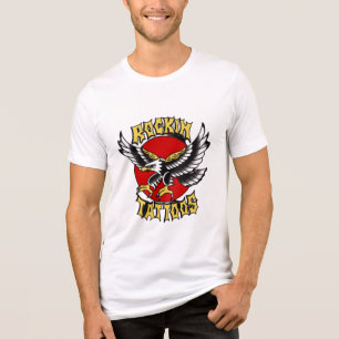 Traditionell Örn Tatuering Grafik "Rockin Tattoos T Shirt
