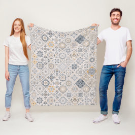 Traditionell ornament portugisisk och spansk Boho  Fleecefilt