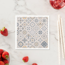 Traditionell ornament portugisisk och spansk Boho  Pappersservett
