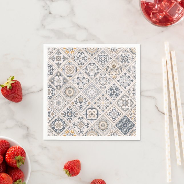 Traditionell ornament portugisisk och spansk Boho  Pappersservett (Insitu)