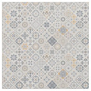 Traditionell ornament portugisisk och spansk Boho Tyg