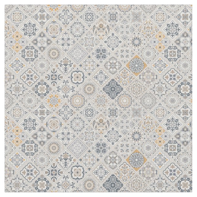 Traditionell ornament portugisisk och spansk Boho  Tyg (Närbild)