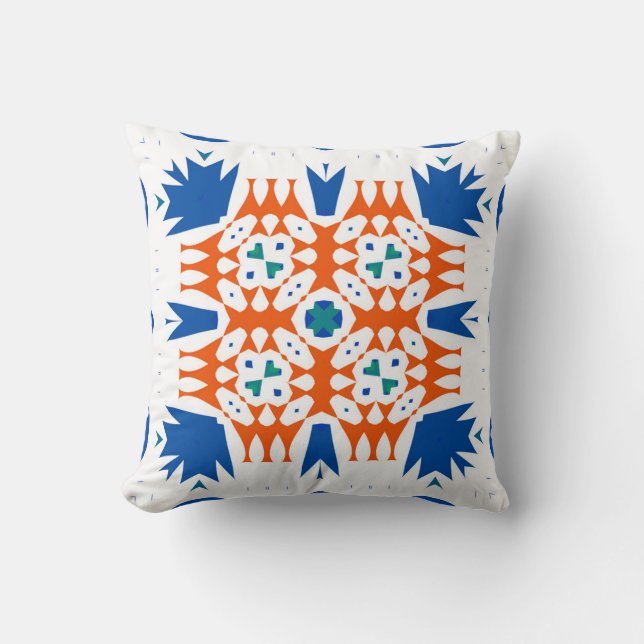 Traditionell ornate mexican talavera. Hand plockad Kudde (Framsida)