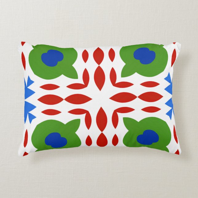 Traditionell ornate mexican talavera. Hand plockad Prydnadskudde (Framsidan)