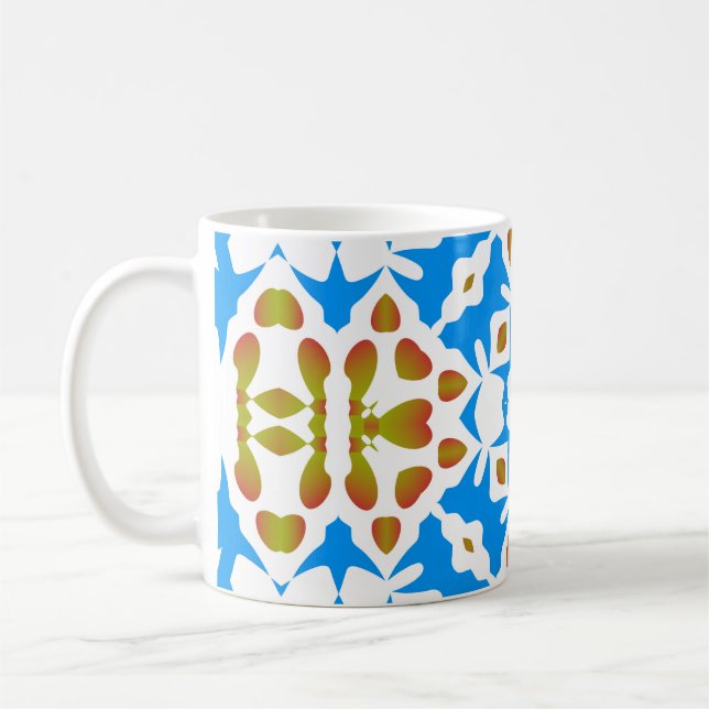 Traditionell ornate mexican talavera. Universal de Kaffemugg (Vänster)