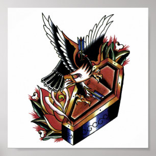 traditionell örntatuering poster