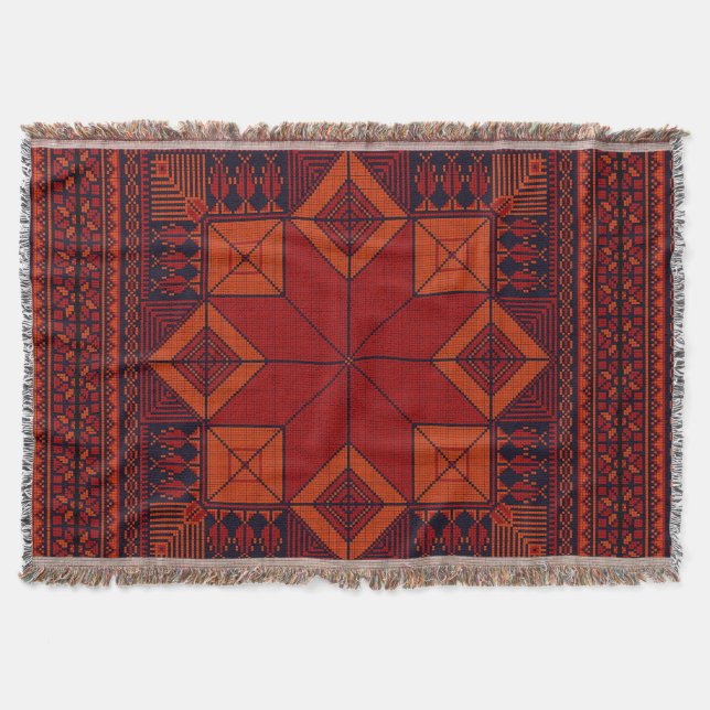 traditionell "Palestine Embroidery tatreez Mönster Filt (Framsidan)