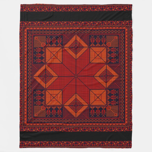 traditionell "Palestine Embroidery tatreez Mönster Fleecefilt (Framsidan)