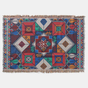 Traditionell palestinsk broderitatuering, färglös filt