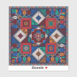 Traditionell palestinsk broderitatuering, färglös klistermärken