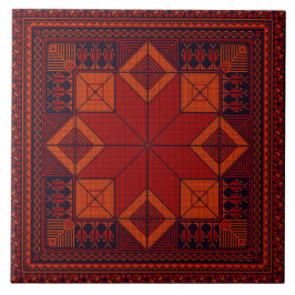 Traditionell palestinsk broderitatuering Mönster Kakelplatta