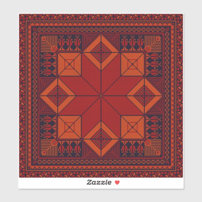 Traditionell palestinsk broderitatuering Mönster Klistermärken (Ark)