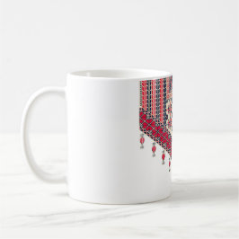 Traditionell palestinsk broderiy kaffemugg