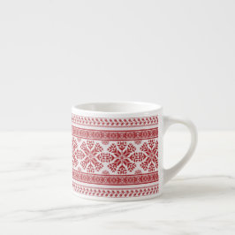 Traditionell palestinsk Tatreez espressomugg