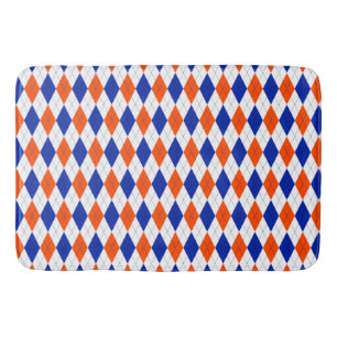Traditionell pargyle i Orange och blå Badrumsmatta