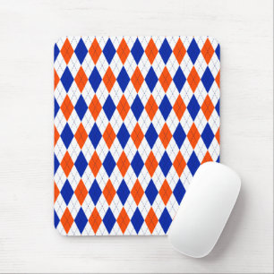 Traditionell pargyle i Orange och blå Musmatta