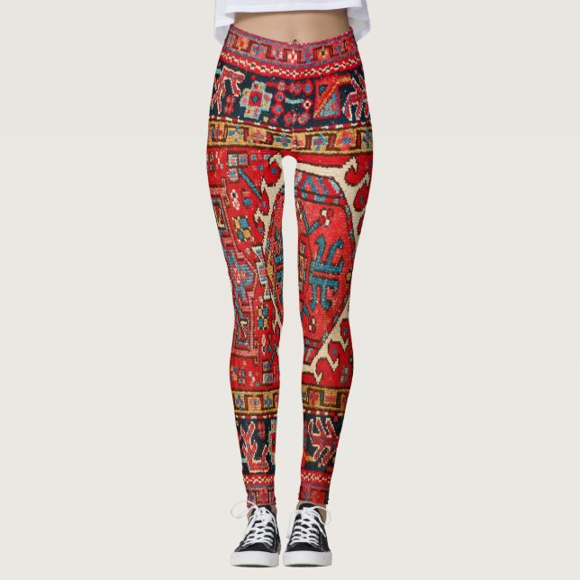 Traditionell persisk matta-design leggings (Framsida)
