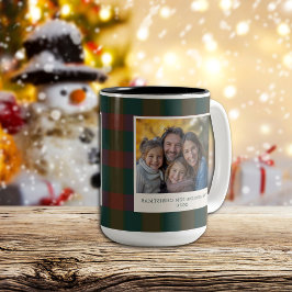 Traditionell plagd/Tartan 2-tonkaffe Mugg