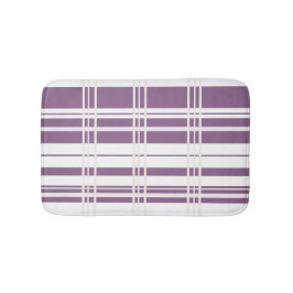 Traditionell Plaid Plommon, Rosabränd Rosa, Vit Badrumsmatta