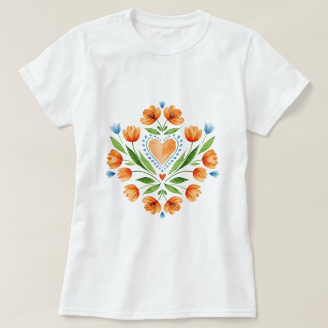 Traditionell polsk folkkonst t shirt (Design framsida)