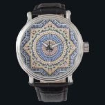 Traditionell portugisisk Azulejo Tile Mönster Armbandsur<br><div class="desc">Traditionell portugisisk Azulejo Tile Mönster (Spanien och Portugal) Dekorfärg Manar (kvinnor): Unisex Watch</div>