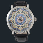 Traditionell portugisisk Azulejo Tile Mönster Armbandsur<br><div class="desc">Traditionell portugisisk Azulejo Tile Mönster (Spanien och Portugal) Dekorfärg Manar (kvinnor): Unisex Watch</div>