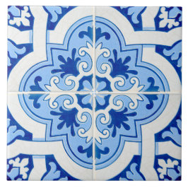 Traditionell portugisisk glaserad  kakelplatta