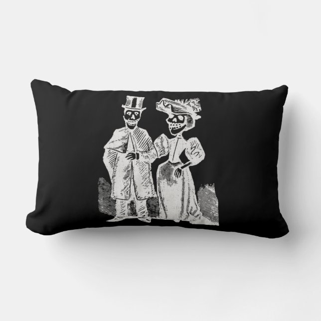 Traditionell Posada Calavera-parillustration Lumbarkudde (Framsida)