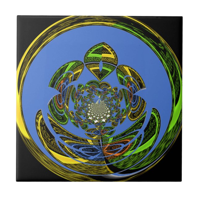 Traditionell, precis blå kakelplatta (Framsidan)