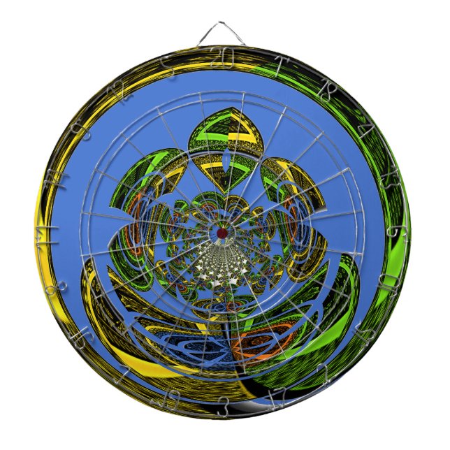 Traditionell, precis blå piltavla (Framsidan)