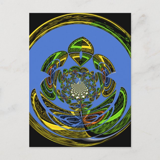 Traditionell, precis blå vykort (Framsida)