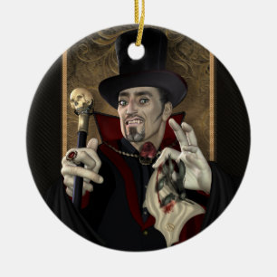 Traditionell prydnad för vampyrpersonligrunda julgransprydnad keramik