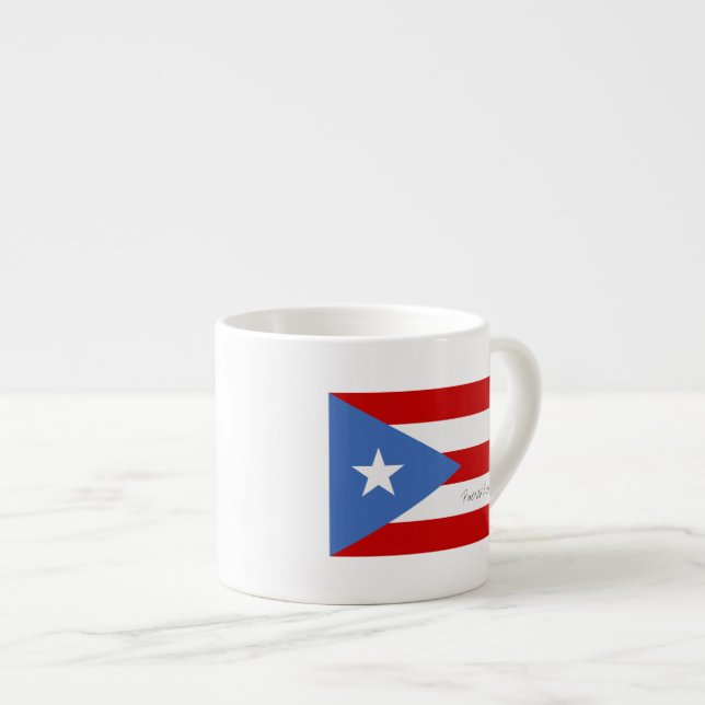 Traditionell Puerto Rican flagga Espressomugg (Framsida höger)