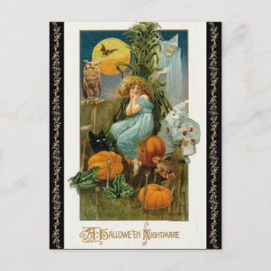 Traditionell Pumpkin Patch, Halloween-vykort Vykort