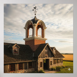 Traditionell Red Brick Cupola Poster
