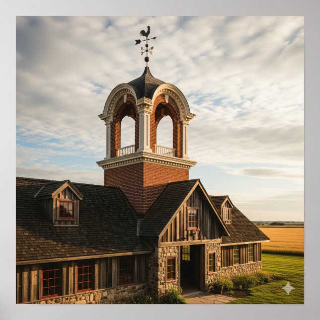 Traditionell Red Brick Cupola Poster (Framsidan)