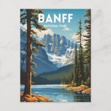Traditionell resaaffisch för Banff National Park