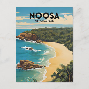 Traditionell reseinformation affisch för Noosa Nat Vykort