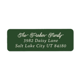 Traditionell Returadress för klassisk Grönt och Cr Etikett